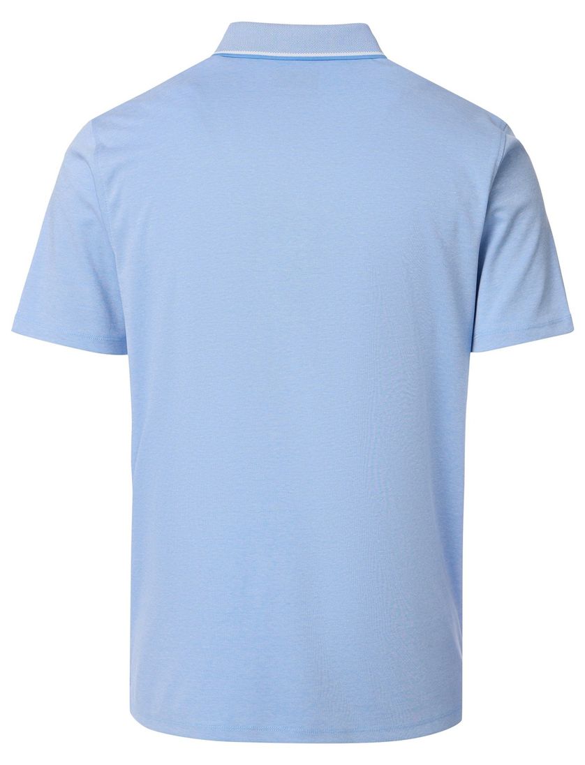 poloshirt korte mouw Casa Moda lichtblauw wijde fit