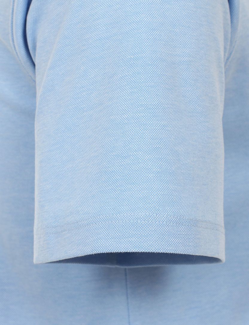 poloshirt korte mouw Casa Moda lichtblauw wijde fit