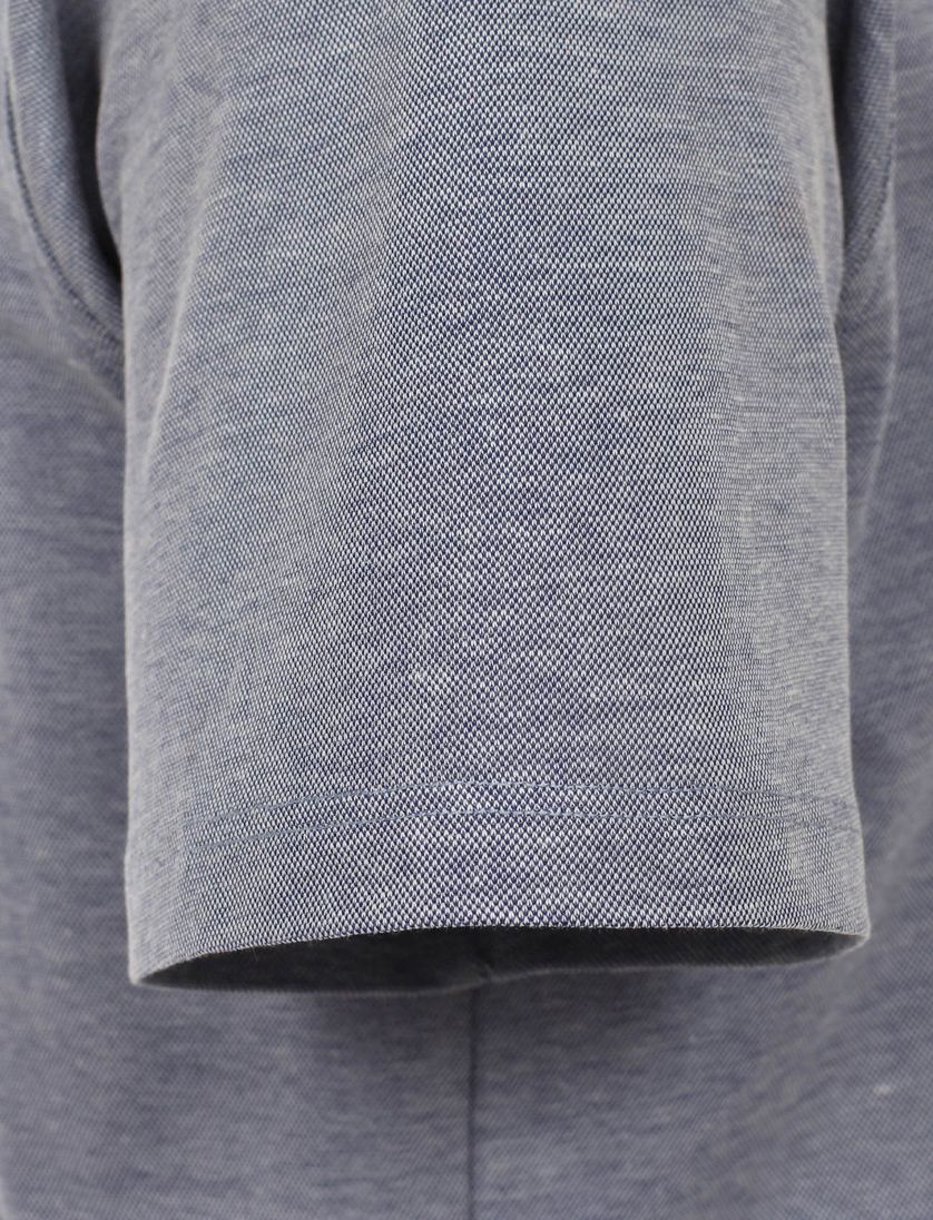 poloshirt korte mouw Casa Moda blauw borstzak
