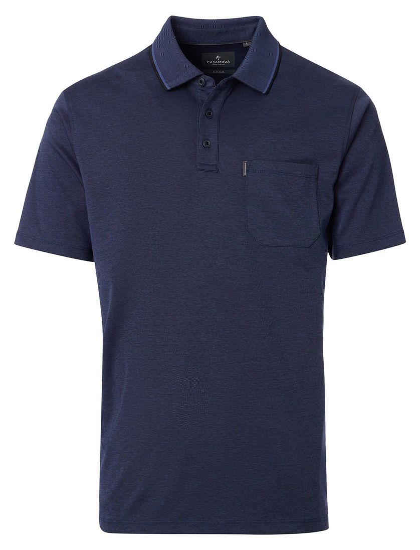 Casa Moda poloshirt navy borstzak
