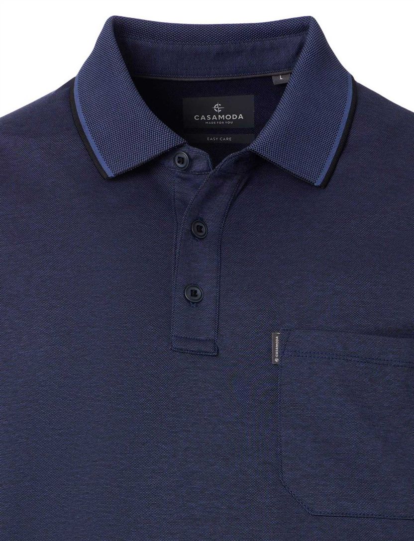 Casa Moda poloshirt navy borstzak