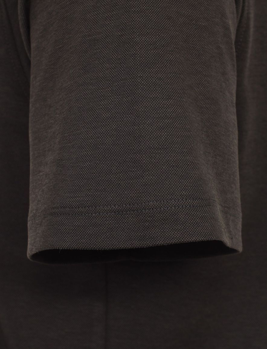 Casa Moda poloshirt korte mouw effen bruin wijde fit