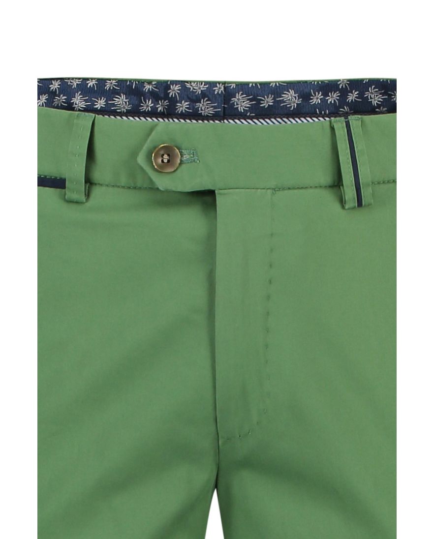 Hiltl broek Peaker-s flatfront groen stretch