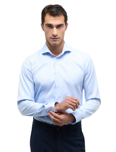 Eterna Eterna overhemd blauw Slim Fit