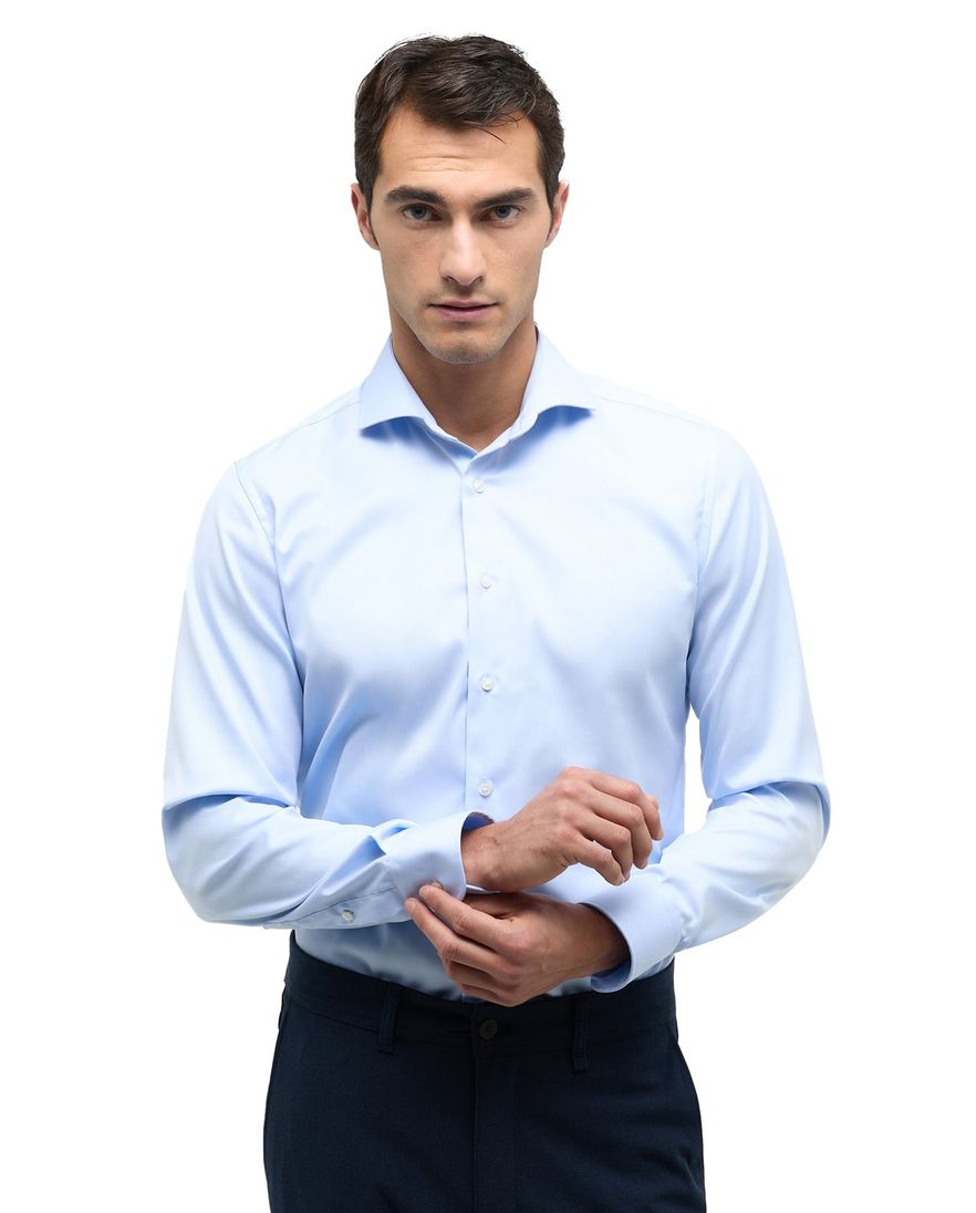 Overhemd Eterna Slim Fit blauw