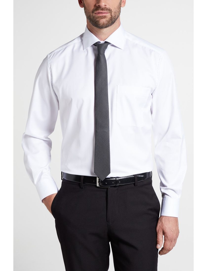 Eterna overhemd effen wit Comfort Fit