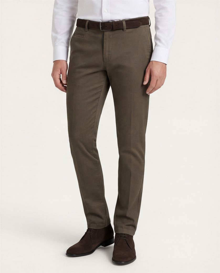 Pantalon groen Portofino slim fit