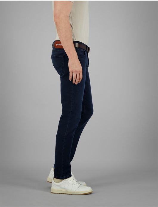 pantalon Gardeur donkerblauw effen katoen Sandro