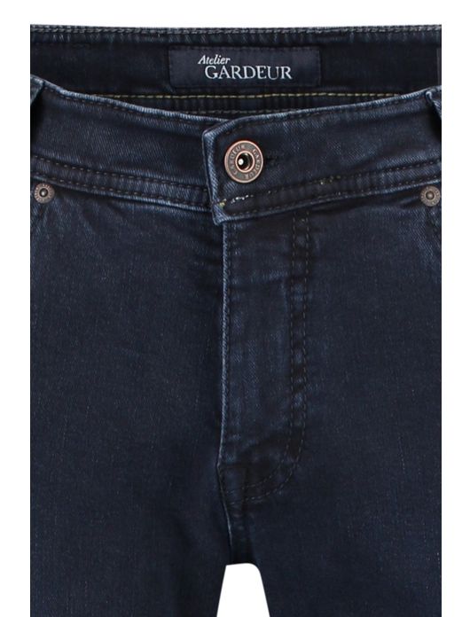 pantalon Gardeur donkerblauw effen katoen Sandro