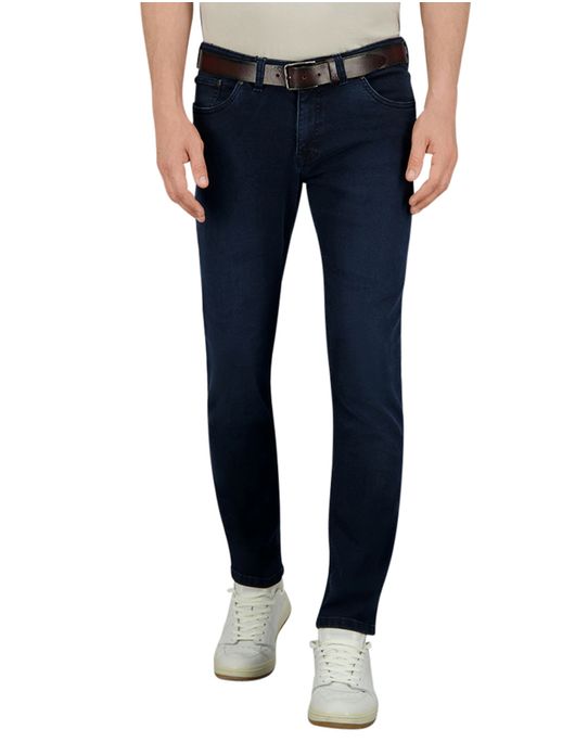 pantalon Gardeur donkerblauw effen katoen Sandro