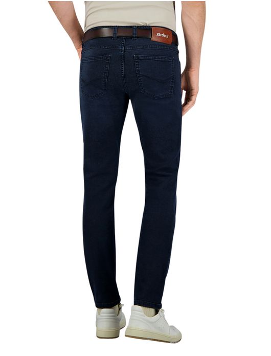 pantalon Gardeur donkerblauw effen katoen Sandro