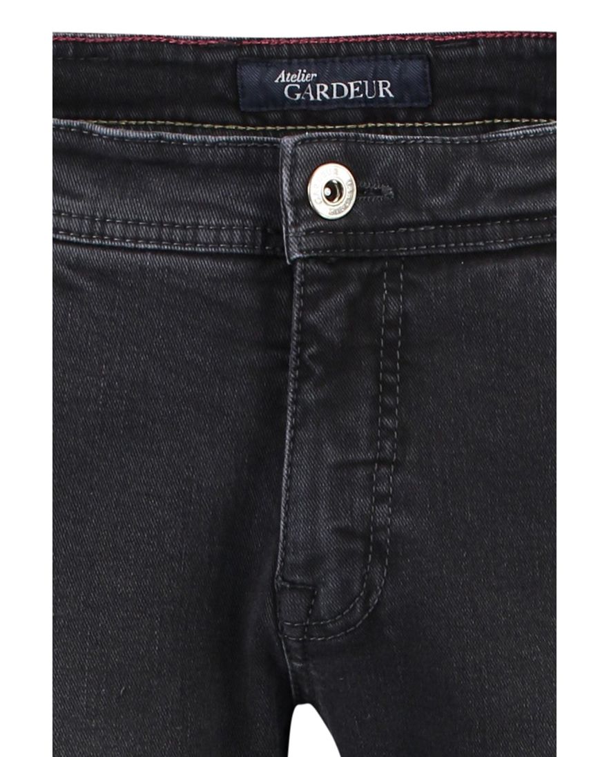Gardeur pantalon grijs effen katoen