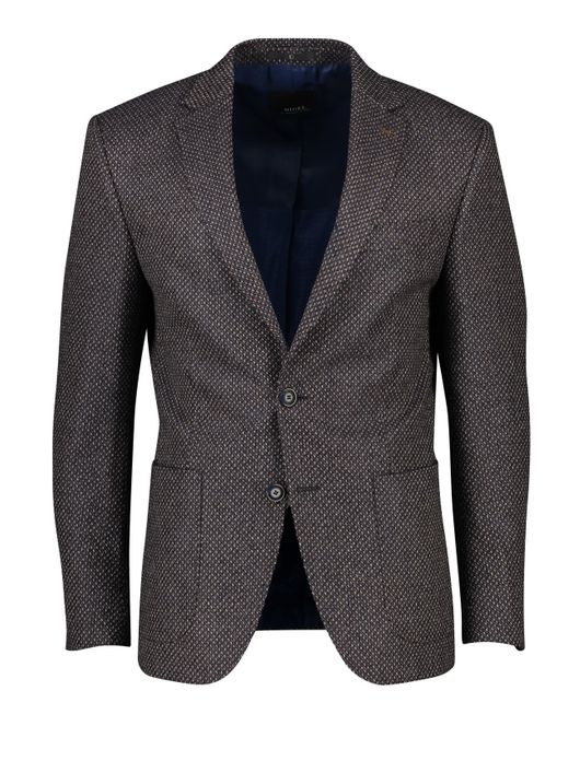 Digel colbert Edison-G print bruin blauw