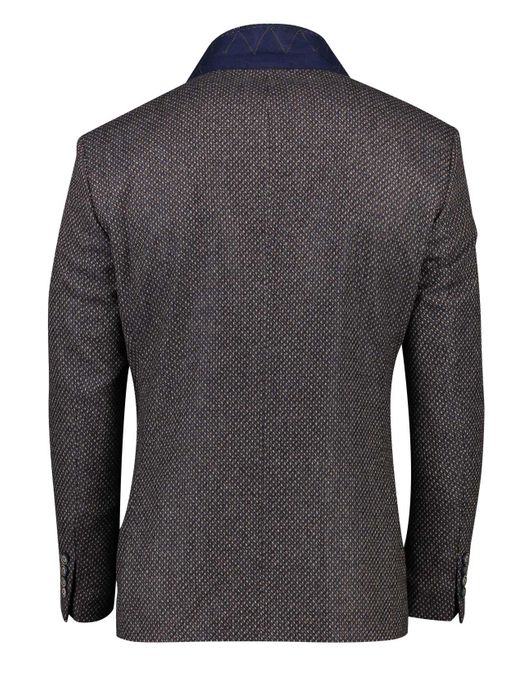 Digel colbert Edison-G print bruin blauw