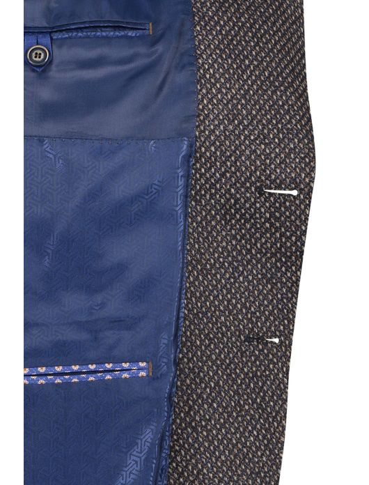 Digel colbert Edison-G print bruin blauw