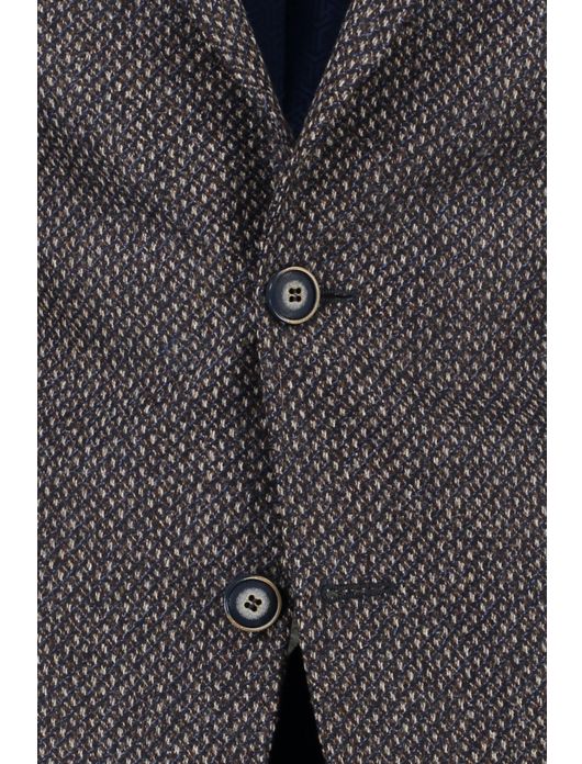 Digel colbert Edison-G print bruin blauw