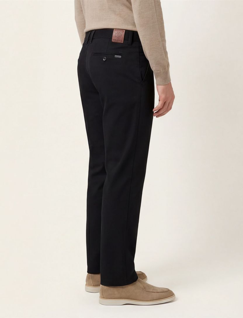 M.E.N.S 5-pocket broek zwart effen