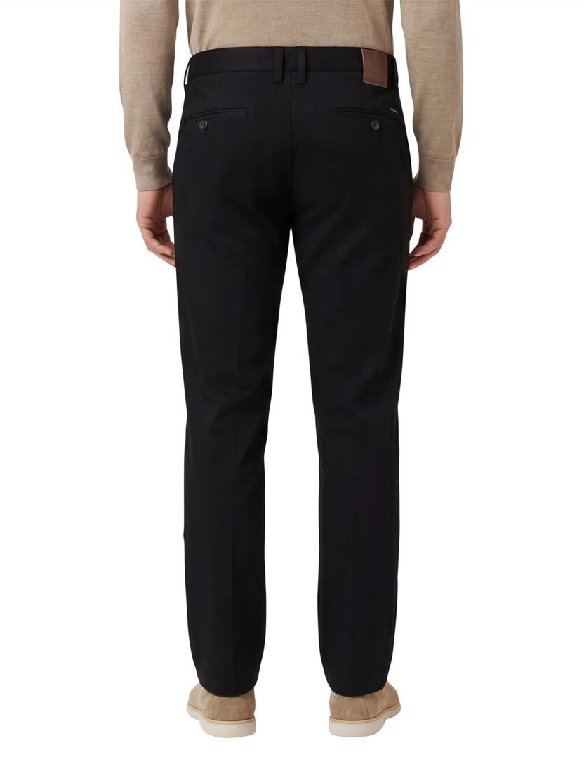 M.E.N.S 5-pocket broek zwart effen