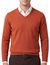 Alan Paine trui v-hals oranje effen lamswol, wol
