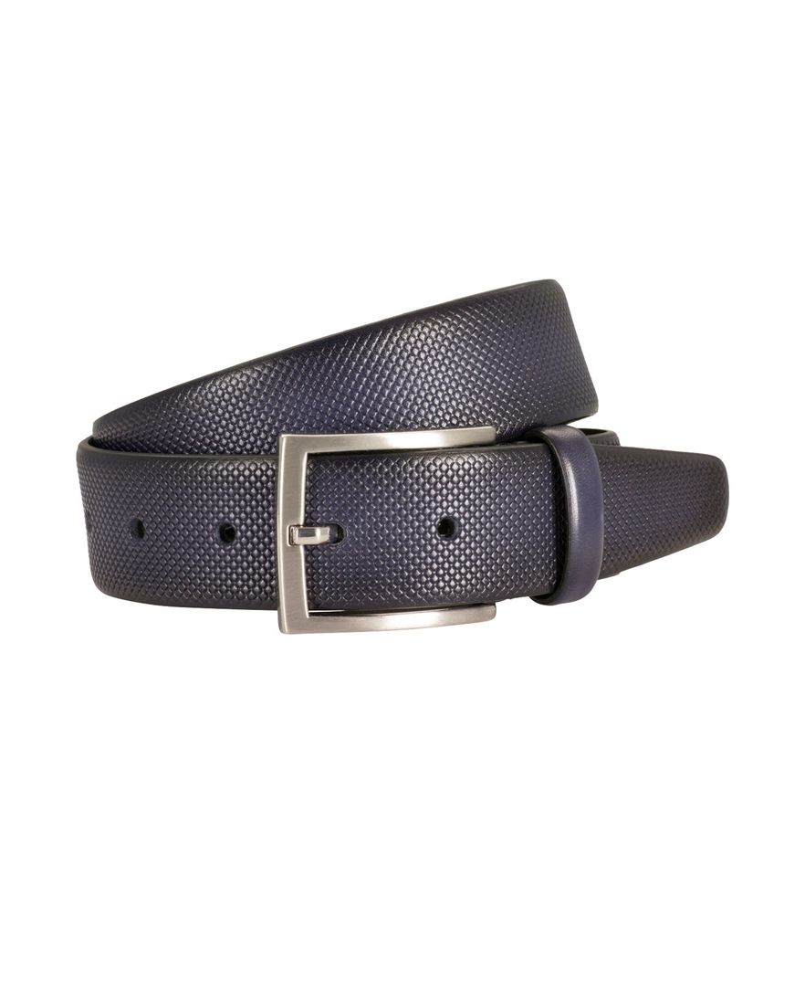 Lindenmann riem donkerblauw structuur
