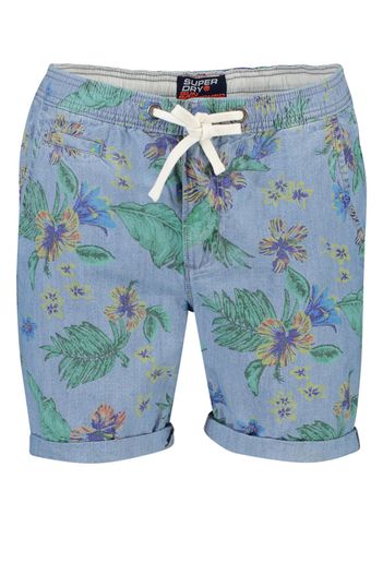 Superdry Superdry korte broek blauw geprint