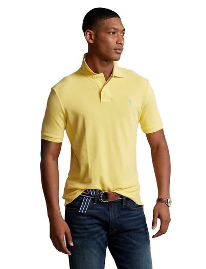 Polo Ralph Lauren Polo Ralph Lauren katoenen polo Custom Slim Fit geel