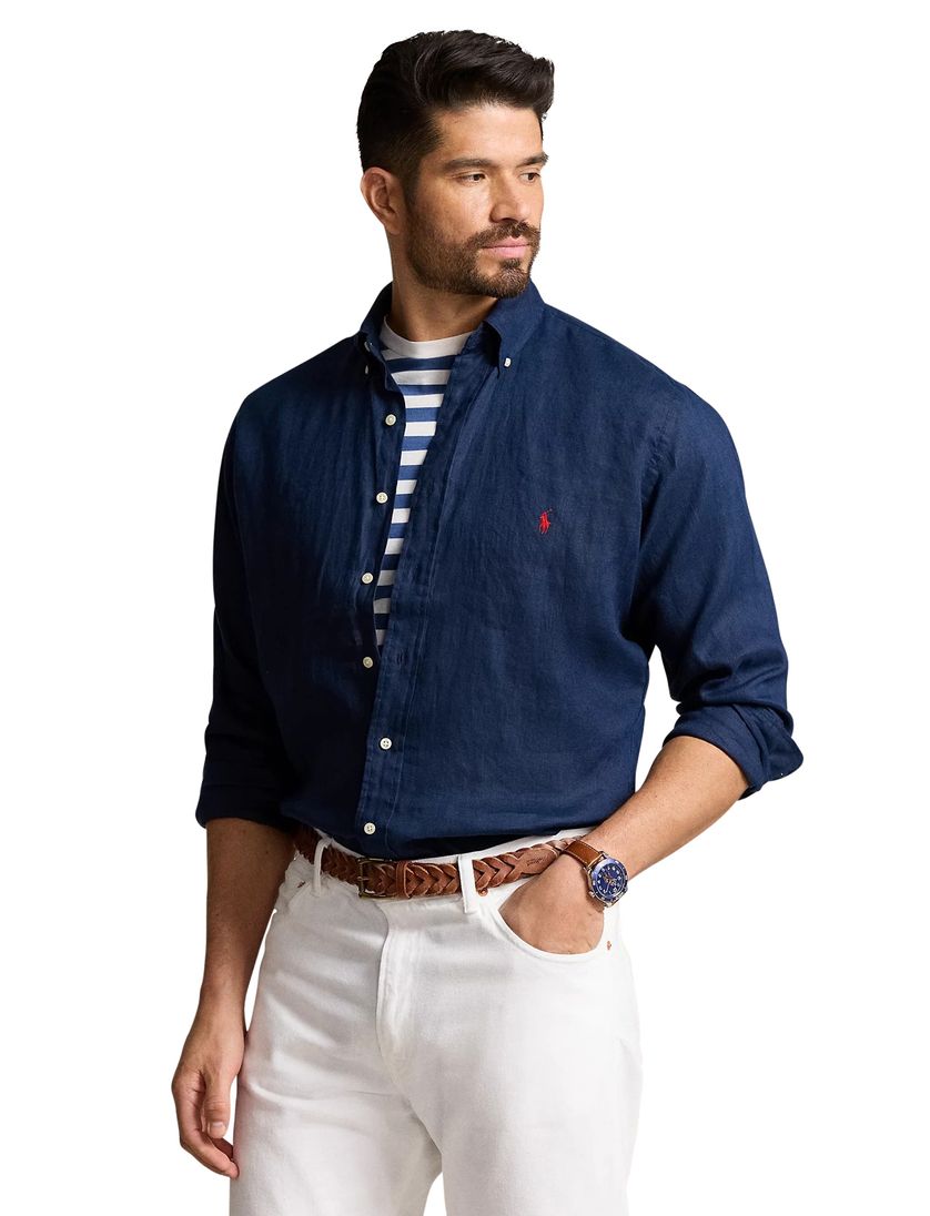 Hemd Ralph Lauren Big & Tall donkerblauw