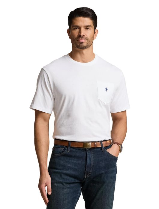 T-shirt Polo Ralph Lauren Big & Tall wit borstzak