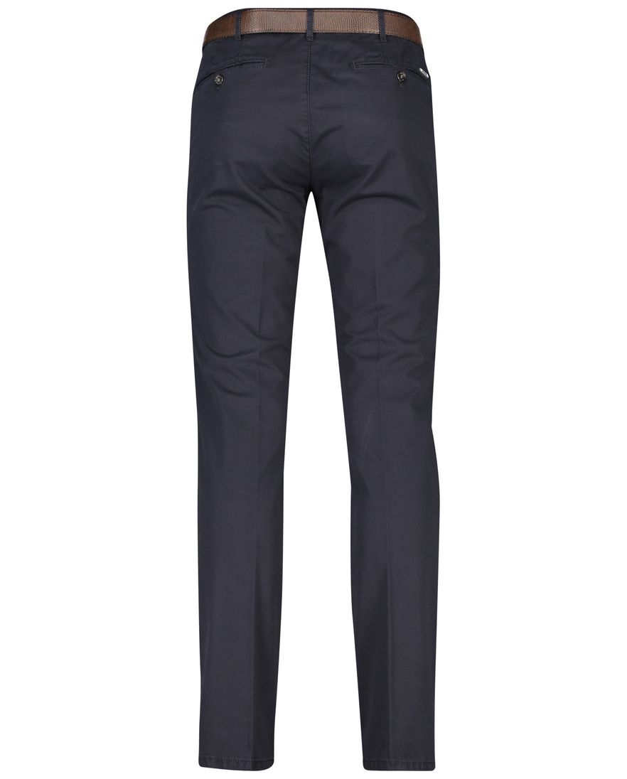Meyer katoenen broek Bonn donkerblauw effen katoen
