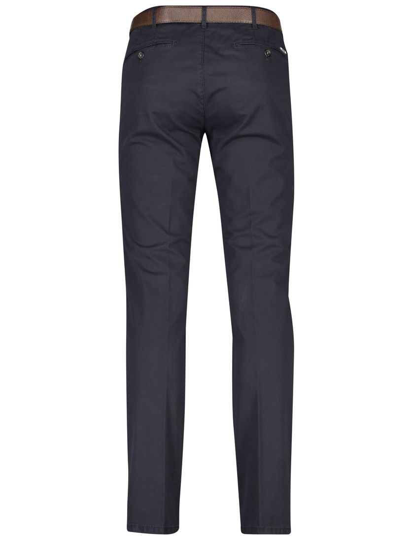 Meyer katoenen broek donkerblauw effen katoen Bonn