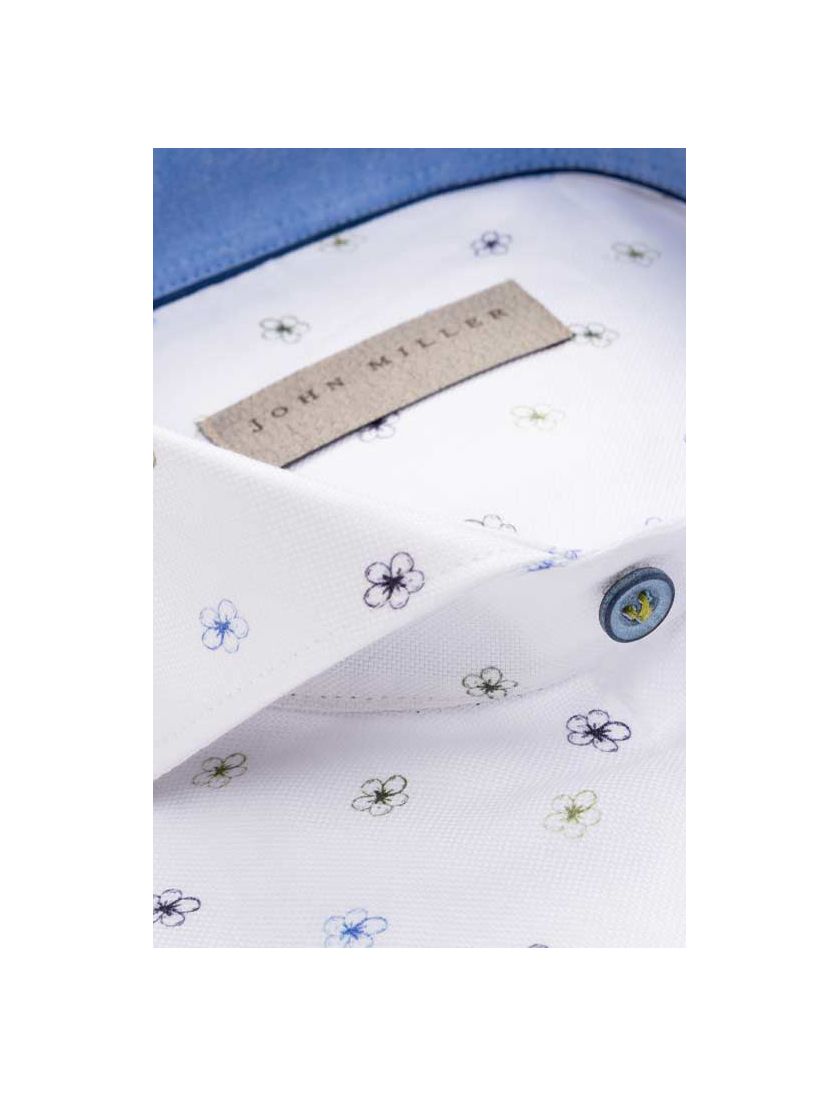 John Miller overhemd bloemen Tailored Fit