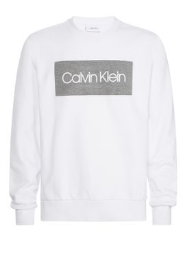 Calvin Klein Calvin Klein trui ronde hals wit met logo
