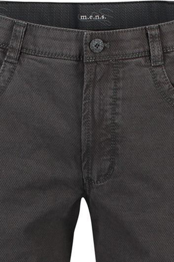 M.E.N.S. pantalon Dakota antraciet print 5-pocket