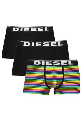 Diesel Diesel 3-pack boxershorts regenboogkleuren zwart