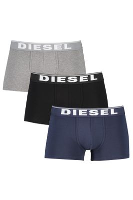 Diesel Diesel 3-pack boxershorts grijs zwart navy