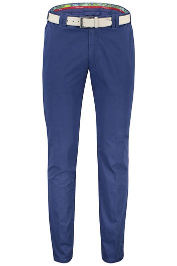 Meyer pantalon Oslo flatfront katoen blauw