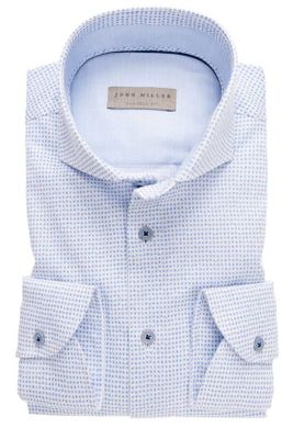 John Miller John Miller shirt Tailored Fit sleeve 7 lichtblauw