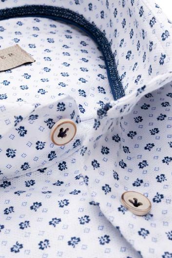 John Miller Slim Fit overhemd bloemenprint blauw