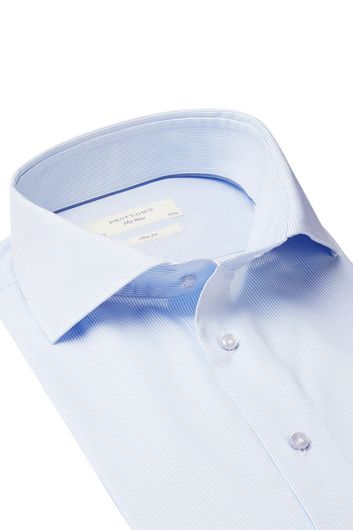 Overhemd Profuomo lichtblauw Slim Fit widespread boord
