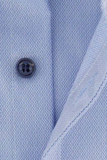 Olymp zakelijk overhemd Level Five slim fit blauw geprint katoen