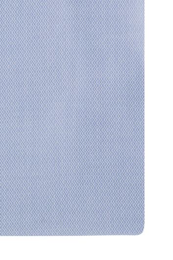 Olymp zakelijk overhemd Level Five slim fit blauw geprint katoen