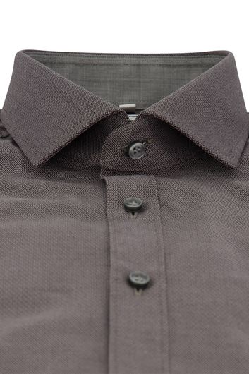 Olymp business overhemd Level Five slim fit grijs met print katoen