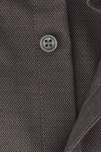 Olymp business overhemd Level Five slim fit grijs geprint katoen