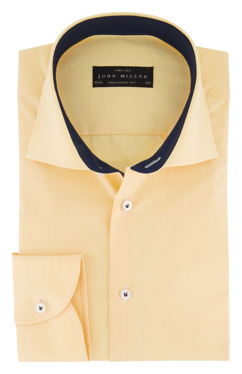 John Miller overhemd ml7 Tailored Fit geel