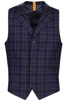 Blue Industry Gilet ruit donkerblauw Blue Industry
