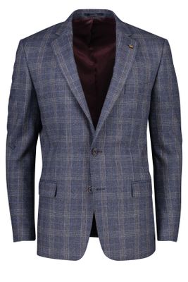 Magee Magee colbert blauw geruit classic fit