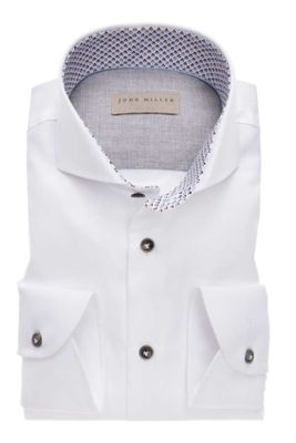 John Miller Overhemd John Miller Tailored Fit contrast knopen