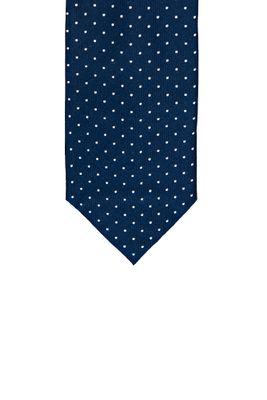 Michaelis Zijde stropdas Michaelis donkerblauw stippen