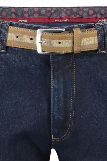 Meyer 5-pocket donkerblauw katoen
