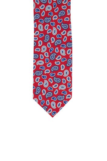 Hemley stropdas rood blauw paisley extra lang